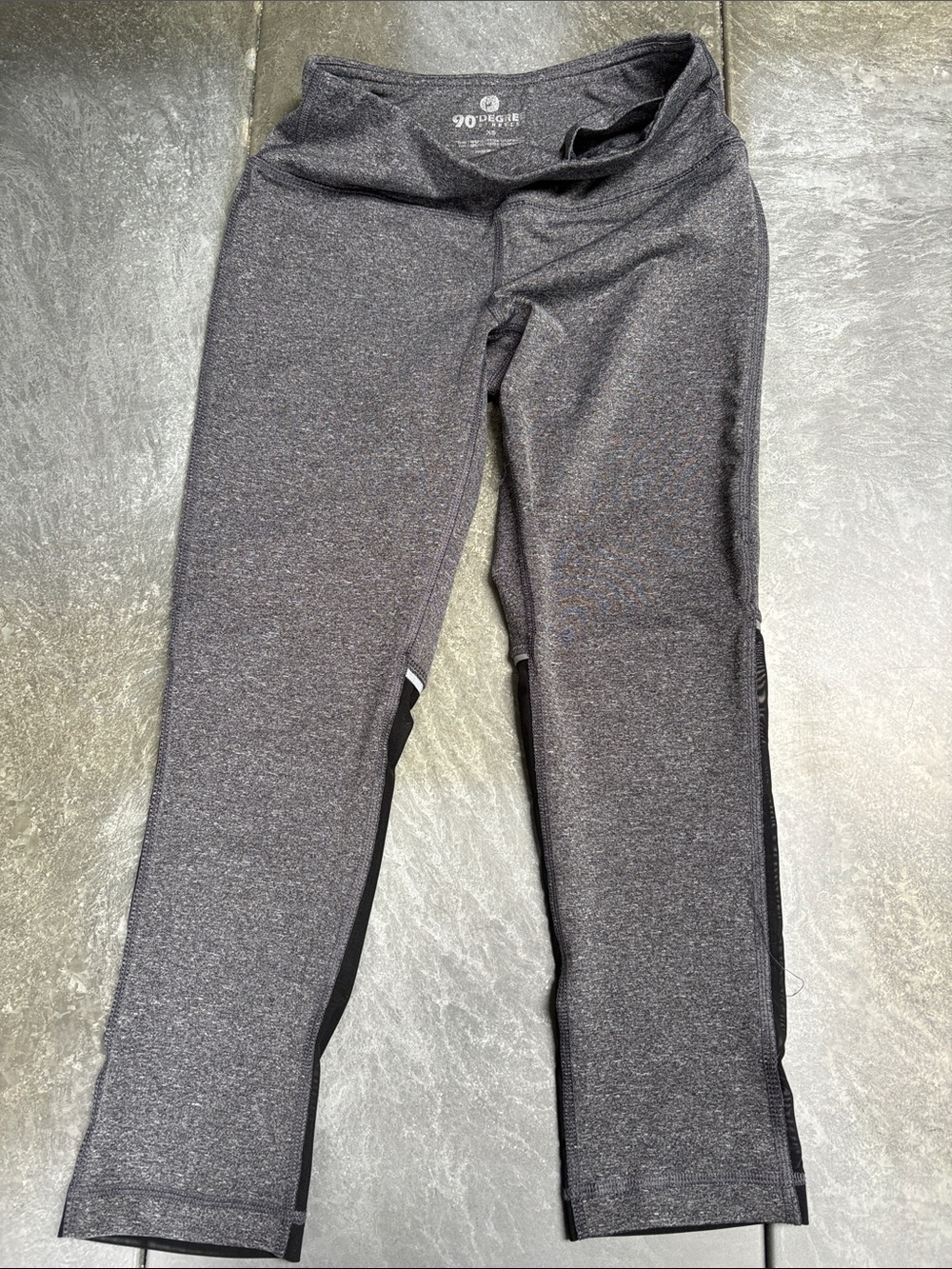 90 Degree By Reflex Girls' Charcoal Gray Athletic Leggings
